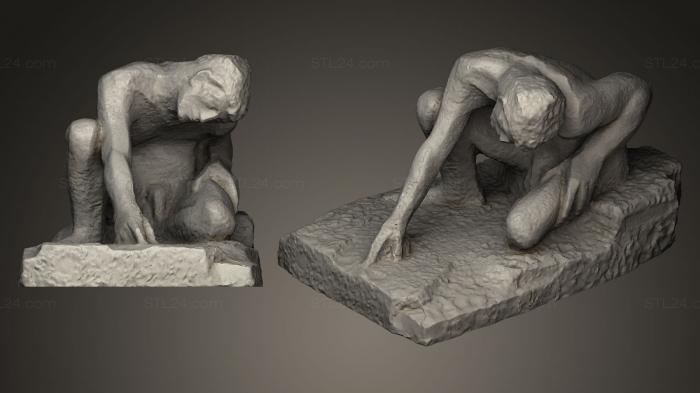 Miscellaneous figurines and statues (sitting man, STKR_0037) 3D models for cnc